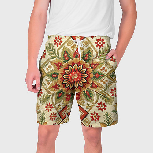 Мужские шорты Стиль советского ковра узоры и орнамент / 3D-принт – фото 1