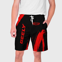 Шорты на шнурке мужские Geely - red gradient вертикально, цвет: 3D-принт