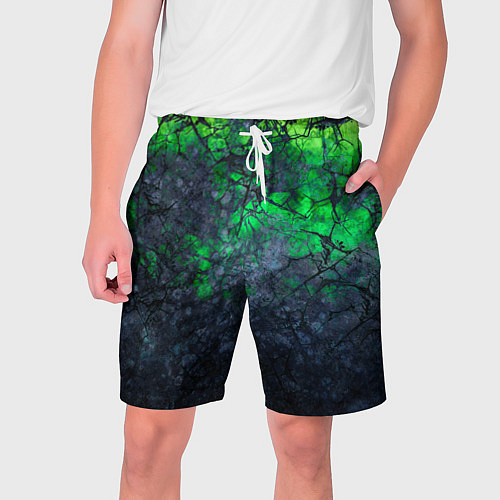 Мужские шорты Абстракция - acid web / 3D-принт – фото 1