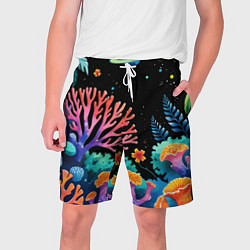 Шорты на шнурке мужские Космический подводный мир, цвет: 3D-принт