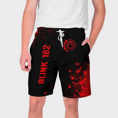 Мужские шорты Blink 182 - red gradient вертикально / 3D-принт – фото 1