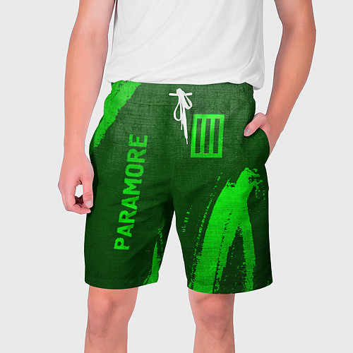 Мужские шорты Paramore - green gradient вертикально / 3D-принт – фото 1