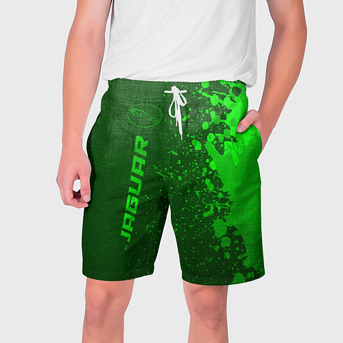 Мужские шорты Jaguar - green gradient по-вертикали / 3D-принт – фото 1