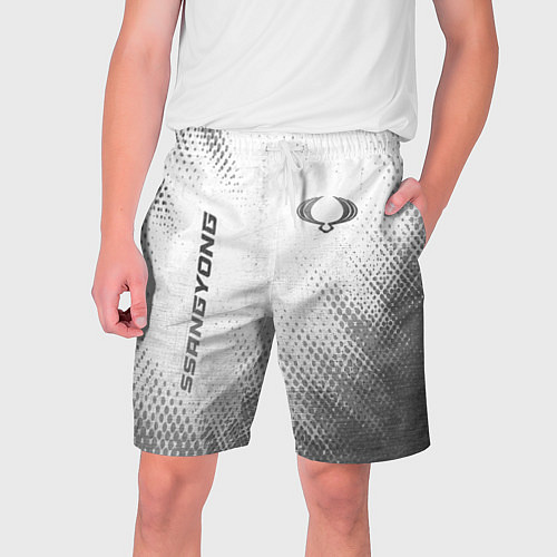 Мужские шорты SsangYong - white gradient вертикально / 3D-принт – фото 1