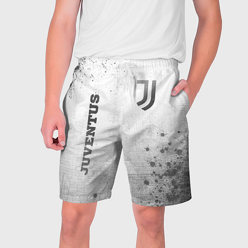 Мужские шорты Juventus - white gradient вертикально / 3D-принт – фото 1