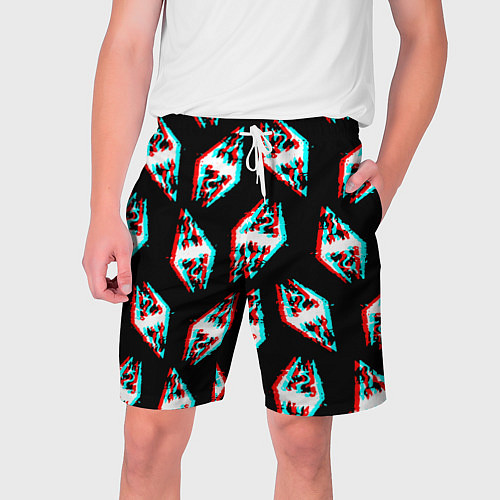 Мужские шорты Skyrim glitch logo patten / 3D-принт – фото 1