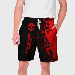 Мужские шорты Manchester United - red gradient по-вертикали