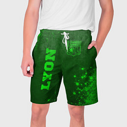 Шорты на шнурке мужские Lyon - green gradient вертикально, цвет: 3D-принт