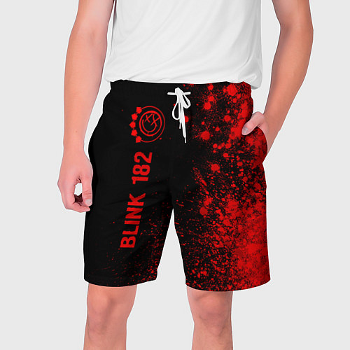 Мужские шорты Blink 182 - red gradient по-вертикали / 3D-принт – фото 1