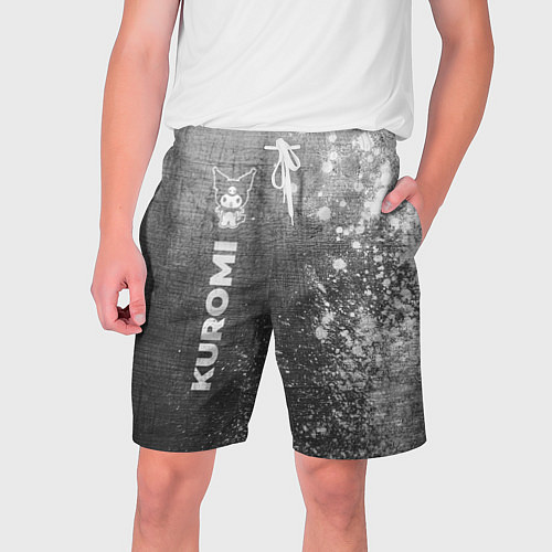 Мужские шорты Kuromi - grey gradient по-вертикали / 3D-принт – фото 1