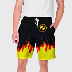 Шорты на шнурке мужские BMW огненный, цвет: 3D-принт
