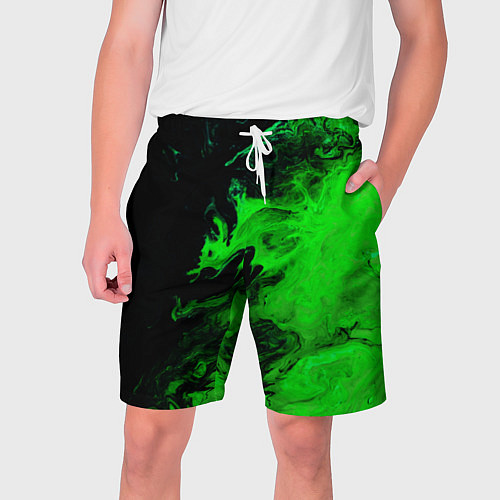 Мужские шорты Color green black / 3D-принт – фото 1