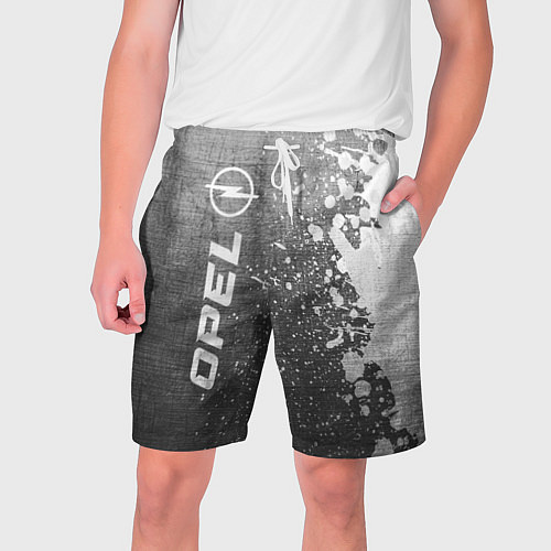 Мужские шорты Opel - grey gradient по-вертикали / 3D-принт – фото 1
