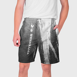 Шорты на шнурке мужские Tottenham - grey gradient по-вертикали, цвет: 3D-принт