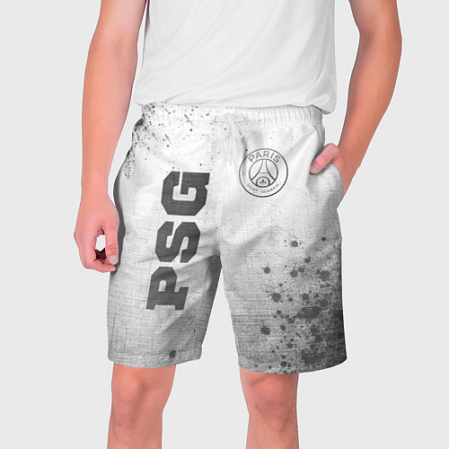 Мужские шорты PSG - white gradient вертикально / 3D-принт – фото 1