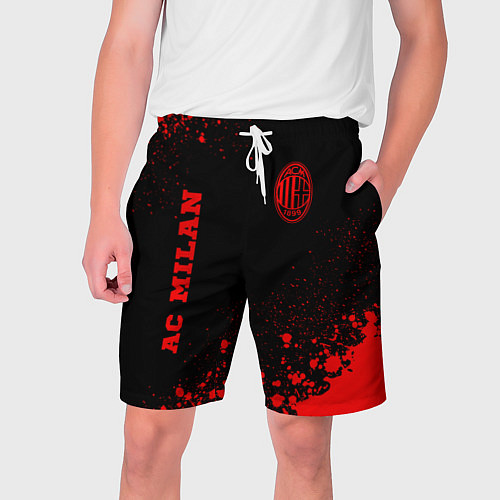 Мужские шорты AC Milan - red gradient вертикально / 3D-принт – фото 1