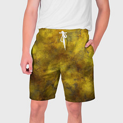 Шорты на шнурке мужские Золотая ржавая текстура, цвет: 3D-принт