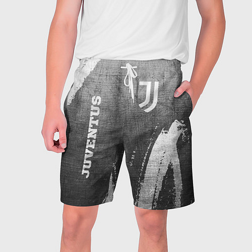 Мужские шорты Juventus - grey gradient вертикально / 3D-принт – фото 1