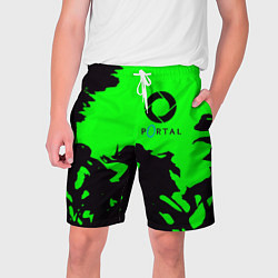 Шорты на шнурке мужские Portal черный дым, цвет: 3D-принт