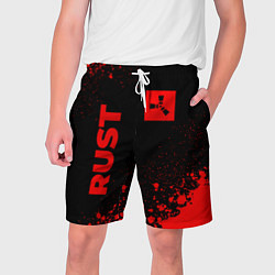 Шорты на шнурке мужские Rust - red gradient вертикально, цвет: 3D-принт