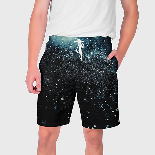 Мужские шорты Черно-синий текстурный фон / 3D-принт – фото 1