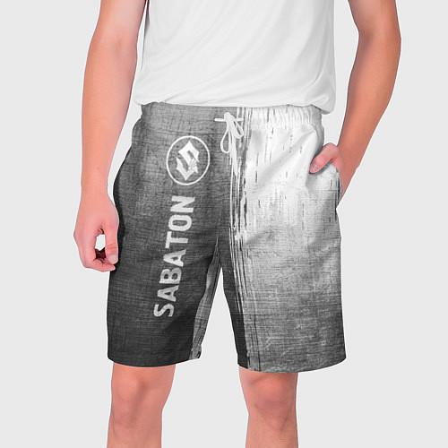 Мужские шорты Sabaton - grey gradient по-вертикали / 3D-принт – фото 1