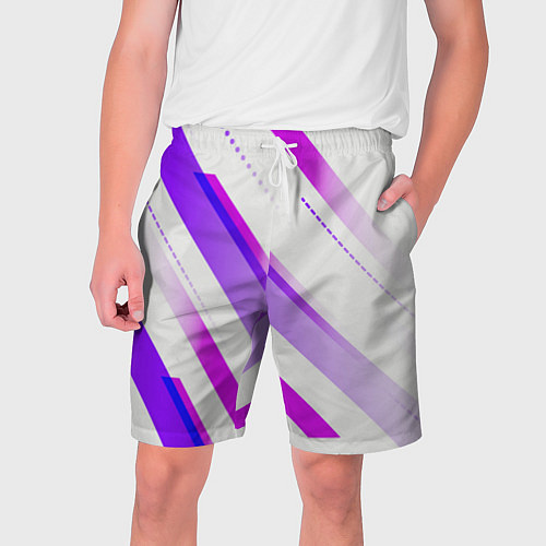 Мужские шорты Color white pink / 3D-принт – фото 1