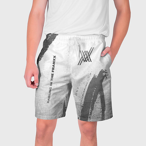 Мужские шорты Darling in the FranXX - white gradient вертикально / 3D-принт – фото 1