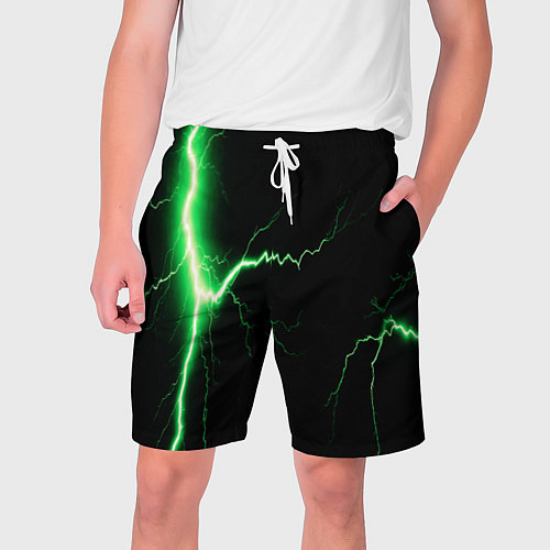 Мужские шорты Lightning green / 3D-принт – фото 1