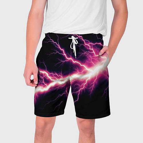 Мужские шорты Lightning pink / 3D-принт – фото 1