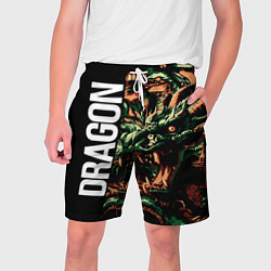 Шорты на шнурке мужские Татуировка дракона ирезуми, цвет: 3D-принт