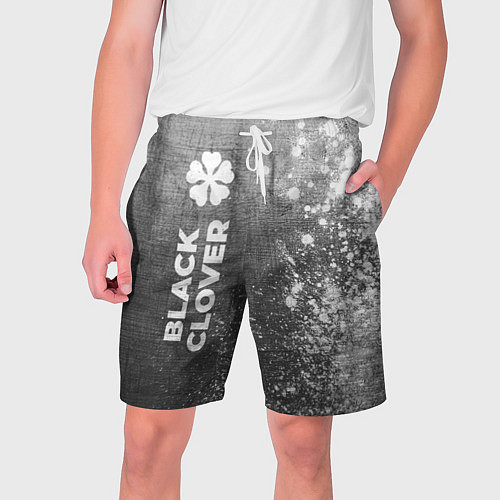 Мужские шорты Black Clover - grey gradient по-вертикали / 3D-принт – фото 1
