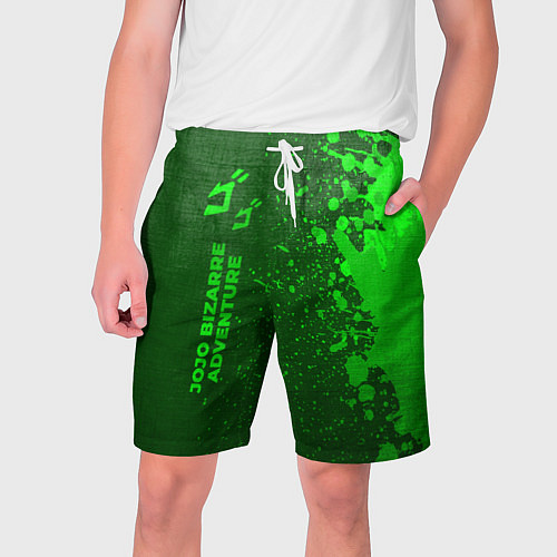 Мужские шорты JoJo Bizarre Adventure - green gradient по-вертика / 3D-принт – фото 1