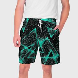 Шорты на шнурке мужские The triangle is light blue, цвет: 3D-принт