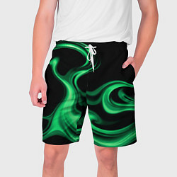 Шорты на шнурке мужские Color green smoke, цвет: 3D-принт