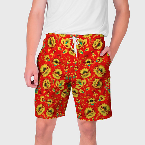 Мужские шорты Традиционный русский узор / 3D-принт – фото 1