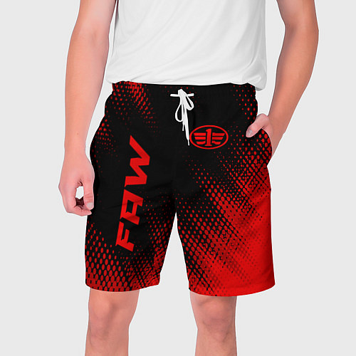 Мужские шорты FAW - red gradient вертикально / 3D-принт – фото 1