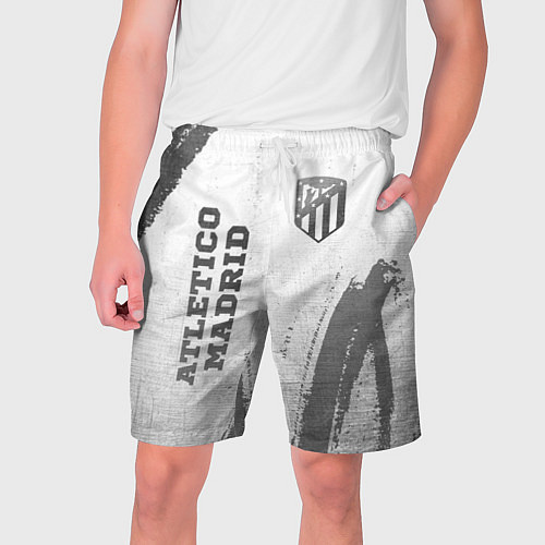 Мужские шорты Atletico Madrid - white gradient вертикально / 3D-принт – фото 1