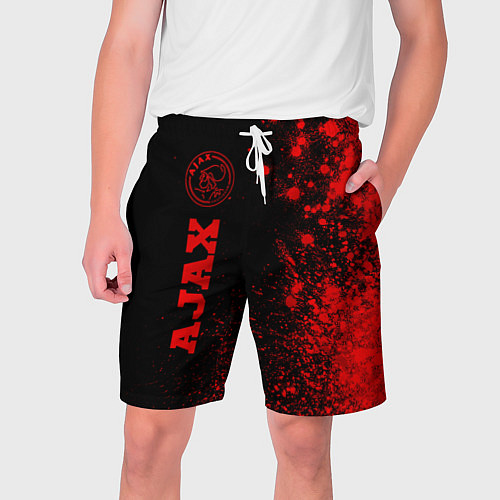 Мужские шорты Ajax - red gradient по-вертикали / 3D-принт – фото 1