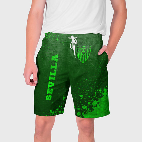 Мужские шорты Sevilla - green gradient вертикально / 3D-принт – фото 1
