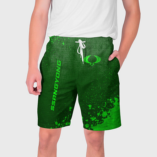 Мужские шорты SsangYong - green gradient вертикально / 3D-принт – фото 1