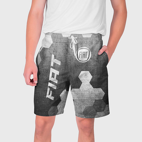 Мужские шорты Fiat - grey gradient вертикально / 3D-принт – фото 1