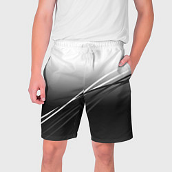 Мужские шорты Градиент с полосами из белого в тёмный