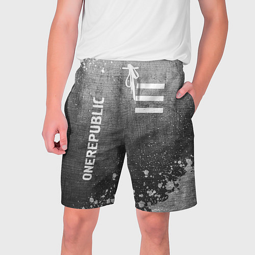 Мужские шорты OneRepublic - grey gradient вертикально / 3D-принт – фото 1
