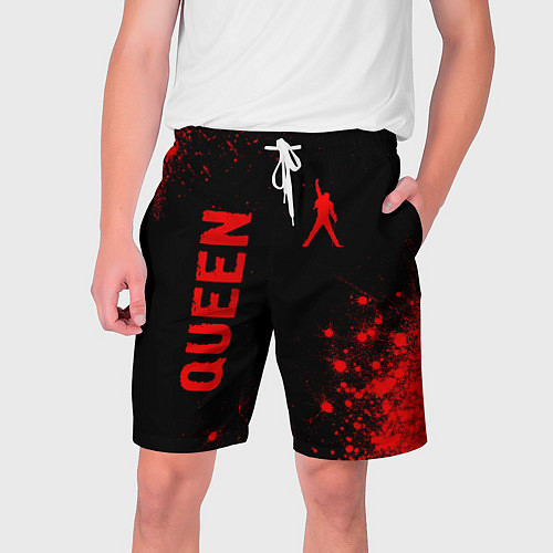 Мужские шорты Queen - red gradient вертикально / 3D-принт – фото 1