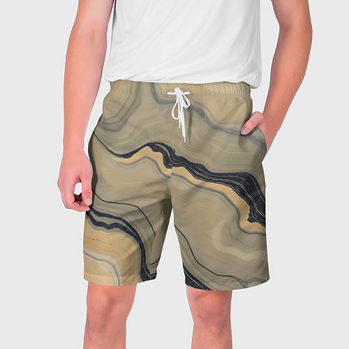 Мужские шорты Песочный мрамор / 3D-принт – фото 1