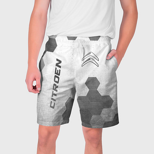 Мужские шорты Citroen - white gradient вертикально / 3D-принт – фото 1
