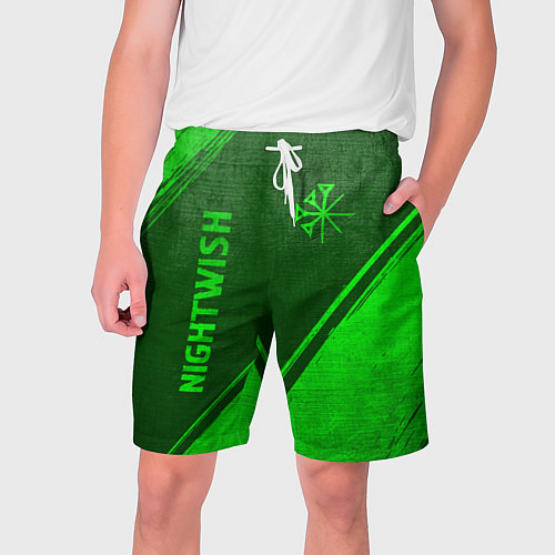 Мужские шорты Nightwish - green gradient вертикально / 3D-принт – фото 1