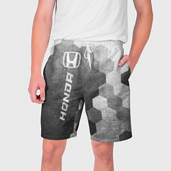 Шорты на шнурке мужские Honda - grey gradient по-вертикали, цвет: 3D-принт