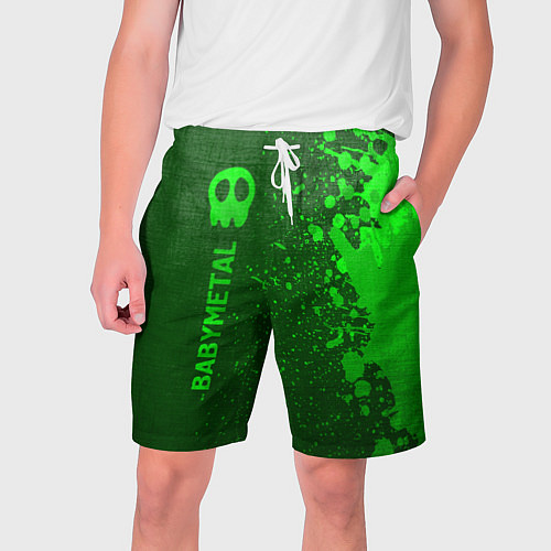 Мужские шорты Babymetal - green gradient по-вертикали / 3D-принт – фото 1